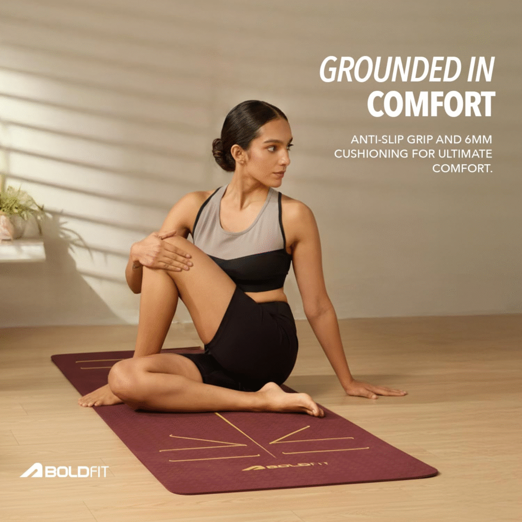 Anti-sli yoga mat for morning workouts